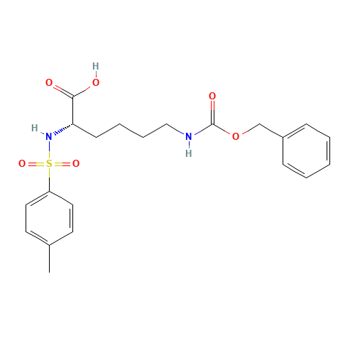 34235-82-0 (2S)-2-[(4-methylphenyl)sulfonylamino]-6-(phenylmethoxycarbonylamino)hexanoic acid chemical structure