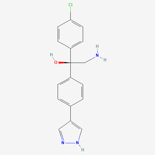 1056901-62-2 (1S)-2-amino-1-(4-chlorophenyl)-1-[4-(1H-pyrazol-4-yl)phenyl]ethanol chemical structure