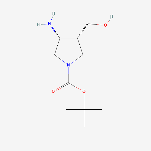 1207853-71-1 tert-butyl (3R,4R)-3-amino-4-(hydroxymethyl)pyrrolidine-1-carboxylate chemical structure