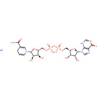 22052-73-9 sodium;[[(2R,3S,4R,5R)-5-(3-carbamoyl-4H-pyridin-1-yl)-3,4-dihydroxyoxolan-2-yl]methoxy-hydroxyphosphoryl] [(2R,3S,4R,5R)-3,4-dihydroxy-5-(6-oxo-3H-purin-9-yl)oxolan-2-yl]methyl phosphate chemical structure