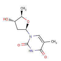3458-14-8 1-[(2R,4S,5R)-4-hydroxy-5-methyloxolan-2-yl]-5-methylpyrimidine-2,4-dione chemical structure