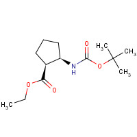 1140972-31-1 ethyl (1S,2R)-2-[(2-methylpropan-2-yl)oxycarbonylamino]cyclopentane-1-carboxylate chemical structure