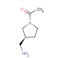 1240187-28-3 1-[(3S)-3-(aminomethyl)pyrrolidin-1-yl]ethanone chemical structure