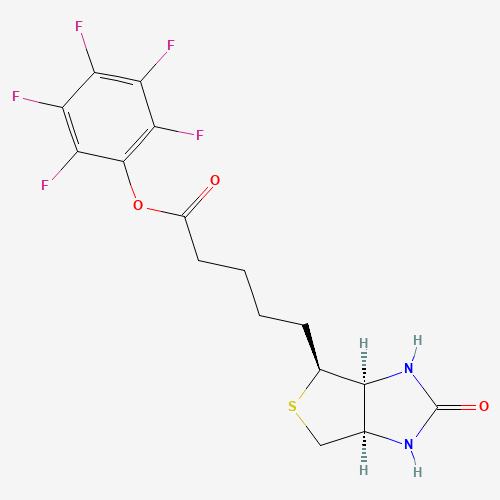 120550-35-8 (2,3,4,5,6-pentafluorophenyl) 5-[(3aS,4S,6aR)-2-oxo-1,3,3a,4,6,6a-hexahydrothieno[3,4-d]imidazol-4-yl]pentanoate chemical structure