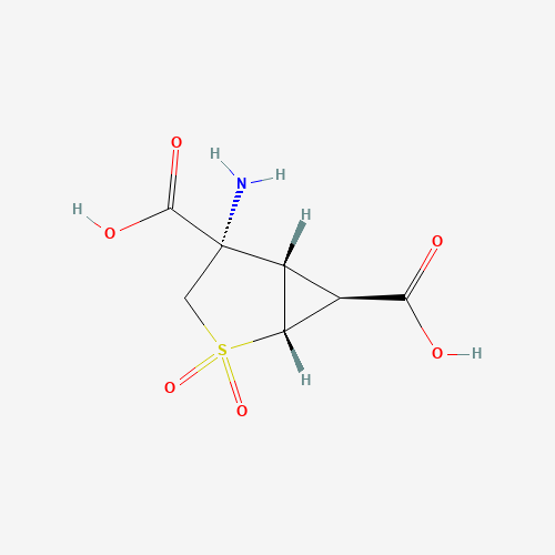 635318-11-5 (1R,4S,5S,6S)-4-amino-2,2-dioxo-2$l^{6}-thiabicyclo[3.1.0]hexane-4,6-dicarboxylic acid chemical structure