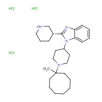 1108147-88-1 1-[1-(1-methylcyclooctyl)piperidin-4-yl]-2-[(3R)-piperidin-3-yl]benzimidazole;trihydrochloride chemical structure