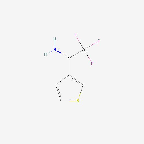 1209050-27-0 (1S)-2,2,2-trifluoro-1-thiophen-3-ylethanamine chemical structure