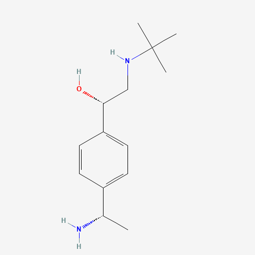 1037254-47-9 (1S)-1-[4-[(1S)-1-aminoethyl]phenyl]-2-(tert-butylamino)ethanol chemical structure