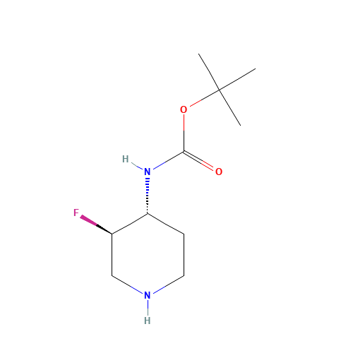 1268520-95-1 tert-butyl N-[(3R,4R)-3-fluoropiperidin-4-yl]carbamate chemical structure
