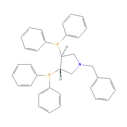 156517-64-5 [(3S,4S)-1-benzyl-4-diphenylphosphanylpyrrolidin-3-yl]-diphenylphosphane chemical structure