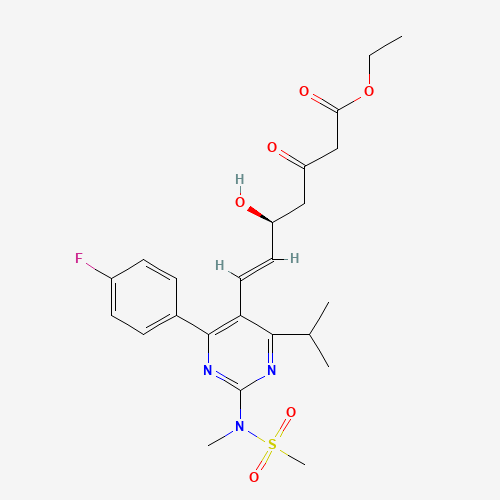 901765-36-4 ethyl (E,5S)-7-[4-(4-fluorophenyl)-2-[methyl(methylsulfonyl)amino]-6-propan-2-ylpyrimidin-5-yl]-5-hydroxy-3-oxohept-6-enoate chemical structure