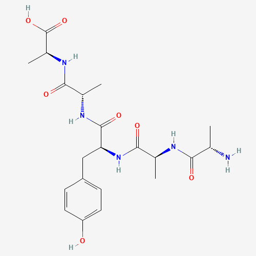 74261-52-2 (2S)-2-[[(2S)-2-[[(2S)-2-[[(2S)-2-[[(2S)-2-aminopropanoyl]amino]propanoyl]amino]-3-(4-hydroxyphenyl)propanoyl]amino]propanoyl]amino]propanoic acid chemical structure