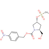 127626-37-3 (4-nitrophenyl)methyl (2S,4R)-2-(hydroxymethyl)-4-methylsulfonyloxypyrrolidine-1-carboxylate chemical structure