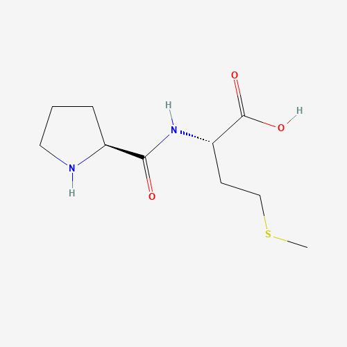 52899-08-8 (2S)-4-methylsulfanyl-2-[[(2S)-pyrrolidine-2-carbonyl]amino]butanoic acid chemical structure