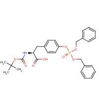 92265-01-5 (2S)-3-[4-bis(phenylmethoxy)phosphoryloxyphenyl]-2-[(2-methylpropan-2-yl)oxycarbonylamino]propanoic acid chemical structure
