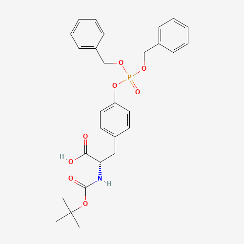92265-01-5 (2S)-3-[4-bis(phenylmethoxy)phosphoryloxyphenyl]-2-[(2-methylpropan-2-yl)oxycarbonylamino]propanoic acid chemical structure