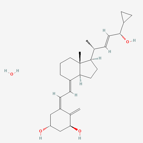 147657-22-5 (1R,3S,5Z)-5-[(2E)-2-[(1R,3aS,7aR)-1-[(E,2R,5S)-5-cyclopropyl-5-hydroxypent-3-en-2-yl]-7a-methyl-2,3,3a,5,6,7-hexahydro-1H-inden-4-ylidene]ethylidene]-4-methylidenecyclohexane-1,3-diol;hydrate chemical structure