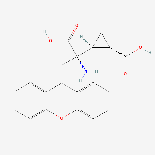 201943-63-7 (1S,2S)-2-[(1S)-1-amino-1-carboxy-2-(9H-xanthen-9-yl)ethyl]cyclopropane-1-carboxylic acid chemical structure