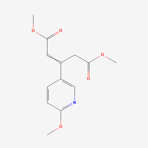 721920-95-2 dimethyl (Z)-3-(6-methoxypyridin-3-yl)pent-2-enedioate chemical structure