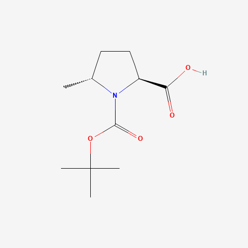 160033-52-3 (2S,5R)-5-methyl-1-[(2-methylpropan-2-yl)oxycarbonyl]pyrrolidine-2-carboxylic acid chemical structure