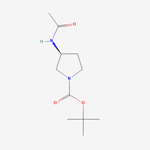 114636-37-2 tert-butyl (3S)-3-acetamidopyrrolidine-1-carboxylate chemical structure