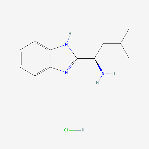 1235643-62-5 (1R)-1-(1H-benzimidazol-2-yl)-3-methylbutan-1-amine;hydrochloride chemical structure