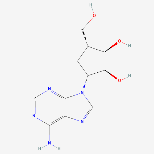 19186-33-5 (1R,2S,3R,5R)-3-(6-aminopurin-9-yl)-5-(hydroxymethyl)cyclopentane-1,2-diol chemical structure
