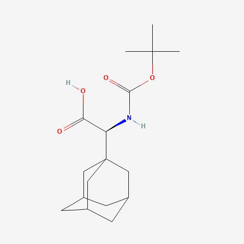 361441-97-6 (2S)-2-(1-adamantyl)-2-[(2-methylpropan-2-yl)oxycarbonylamino]acetic acid chemical structure