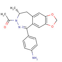 161832-65-1 1-[(8R)-5-(4-aminophenyl)-8-methyl-8,9-dihydro-[1,3]dioxolo[4,5-h][2,3]benzodiazepin-7-yl]ethanone chemical structure