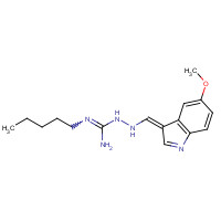 145158-71-0 1-[[(Z)-(5-methoxyindol-3-ylidene)methyl]amino]-2-pentylguanidine chemical structure