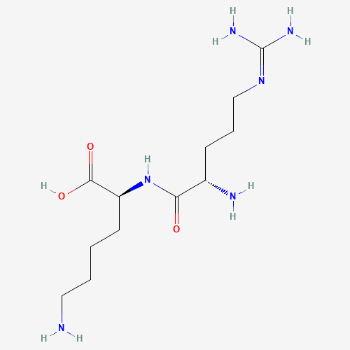 40968-46-5 (2S)-6-amino-2-[[(2S)-2-amino-5-(diaminomethylideneamino)pentanoyl]amino]hexanoic acid chemical structure
