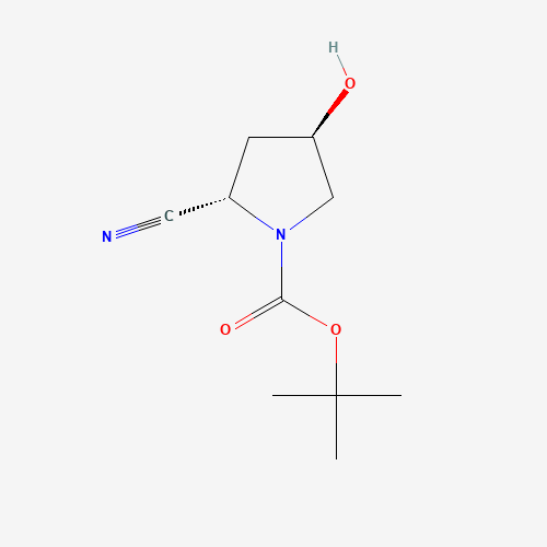 483366-12-7 tert-butyl (2S,4R)-2-cyano-4-hydroxypyrrolidine-1-carboxylate chemical structure