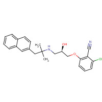 284035-33-2 2-chloro-6-[(2R)-2-hydroxy-3-[(2-methyl-1-naphthalen-2-ylpropan-2-yl)amino]propoxy]benzonitrile chemical structure