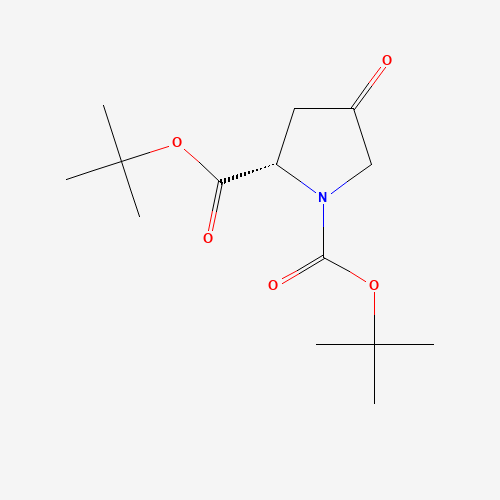 166410-05-5 ditert-butyl (2S)-4-oxopyrrolidine-1,2-dicarboxylate chemical structure