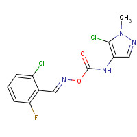 648427-16-1 [(E)-(2-chloro-6-fluorophenyl)methylideneamino] N-(5-chloro-1-methylpyrazol-4-yl)carbamate chemical structure
