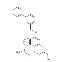 1056016-18-2 (2R)-2-[[9-propan-2-yl-6-[(3-pyridin-2-ylphenyl)methylamino]purin-2-yl]amino]butan-1-ol chemical structure