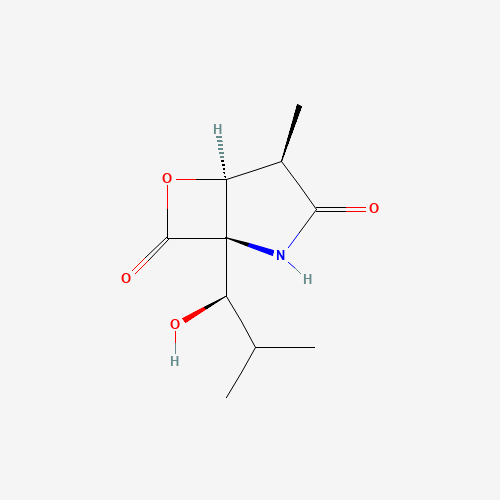 186833-31-8 (1S,2R,5R)-5-[(1R)-1-hydroxy-2-methylpropyl]-2-methyl-7-oxa-4-azabicyclo[3.2.0]heptane-3,6-dione chemical structure
