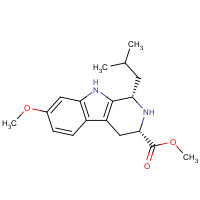 107447-05-2 methyl (1S,3S)-7-methoxy-1-(2-methylpropyl)-2,3,4,9-tetrahydro-1H-pyrido[3,4-b]indole-3-carboxylate chemical structure