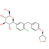 864070-44-0 (2S,3R,4R,5S,6R)-2-[4-chloro-3-[[4-[(3S)-oxolan-3-yl]oxyphenyl]methyl]phenyl]-6-(hydroxymethyl)oxane-3,4,5-triol chemical structure