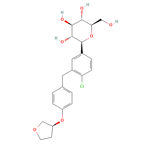 864070-44-0 (2S,3R,4R,5S,6R)-2-[4-chloro-3-[[4-[(3S)-oxolan-3-yl]oxyphenyl]methyl]phenyl]-6-(hydroxymethyl)oxane-3,4,5-triol chemical structure