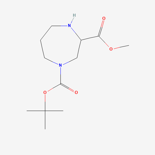 1253789-07-9 1-tert-Butyl 3-methyl 1,4-diazepane-1,3-dicarboxylate hydrochloride Cite this Record chemical structure