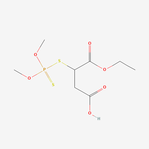 35884-76-5 3-dimethoxyphosphinothioylsulfanyl-4-ethoxy-4-oxobutanoic acid chemical structure