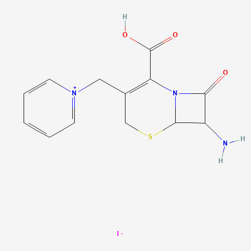 100988-63-4 7-amino-8-oxo-3-(pyridin-1-ium-1-ylmethyl)-5-thia-1-azabicyclo[4.2.0]oct-2-ene-2-carboxylic acid;iodide chemical structure