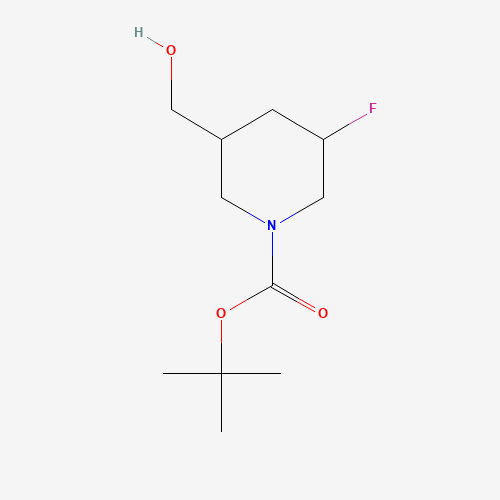 1241725-59-6 TERT-BUTYL 3-FLUORO-5-(HYDROXYMETHYL)PIPERIDINE-1-CARBOXYLATE chemical structure
