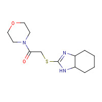 447410-08-4 2-(3a,4,5,6,7,7a-hexahydro-1H-1,3-benzodiazol-2-ylsulfanyl)-1-(morpholin-4-yl)ethan-1-one chemical structure