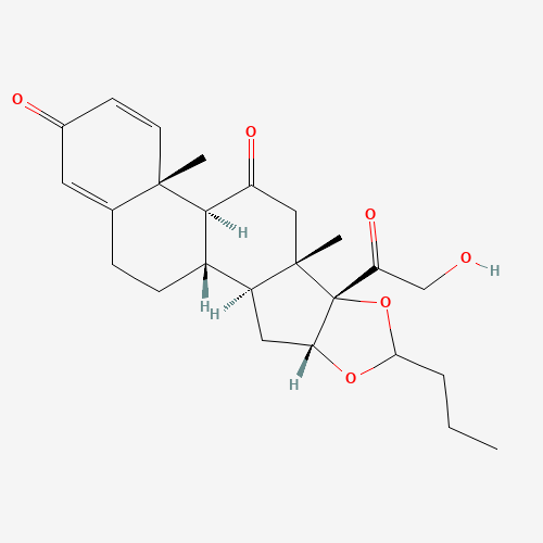 216453-74-6 16alpha,17-[butylidenebis(oxy)]-21-hydroxypregna-1,4-diene-3,11,20-trione chemical structure