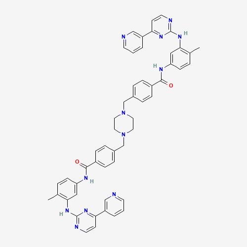 1365802-18-1 N-[4-methyl-3-[(4-pyridin-3-ylpyrimidin-2-yl)amino]phenyl]-4-[[4-[[4-[[4-methyl-3-[(4-pyridin-3-ylpyrimidin-2-yl)amino]phenyl]carbamoyl]phenyl]methyl]piperazin-1-yl]methyl]benzamide chemical structure
