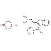 3614-69-5 (Z)-but-2-enedioic acid;N,N-dimethyl-2-[3-(1-pyridin-2-ylethyl)-1H-inden-2-yl]ethanamine chemical structure