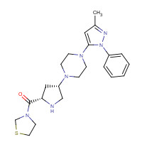 760937-92-6 [(2S,4S)-4-[4-(5-methyl-2-phenylpyrazol-3-yl)piperazin-1-yl]pyrrolidin-2-yl]-(1,3-thiazolidin-3-yl)methanone chemical structure