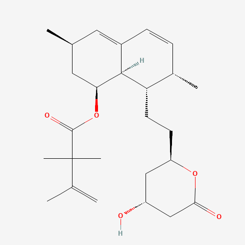 79902-62-8 [(1S,3R,7S,8S,8aR)-8-[2-[(2R,4R)-4-hydroxy-6-oxooxan-2-yl]ethyl]-3,7-dimethyl-1,2,3,7,8,8a-hexahydronaphthalen-1-yl] 2,2,3-trimethylbut-3-enoate chemical structure
